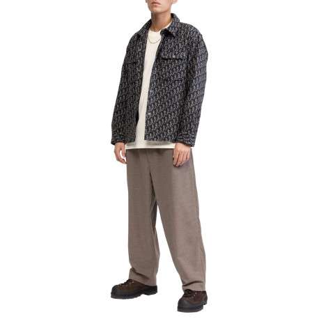 Pantalon Chino taupe pourvu d'une coupe ample et de passants pour la ceinture - Image 4