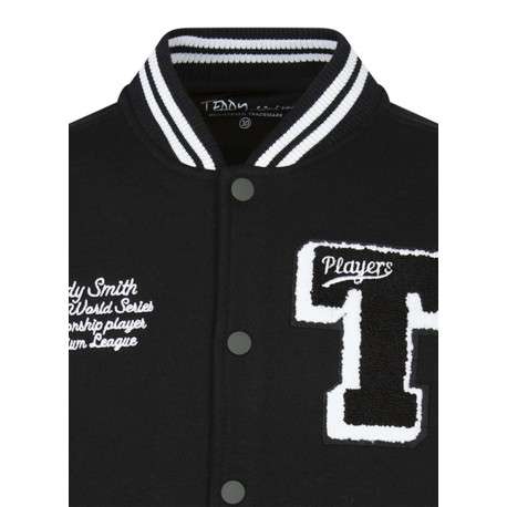 Sweat en coton mélangé noir avec imprimé logo et écritures - Image 3