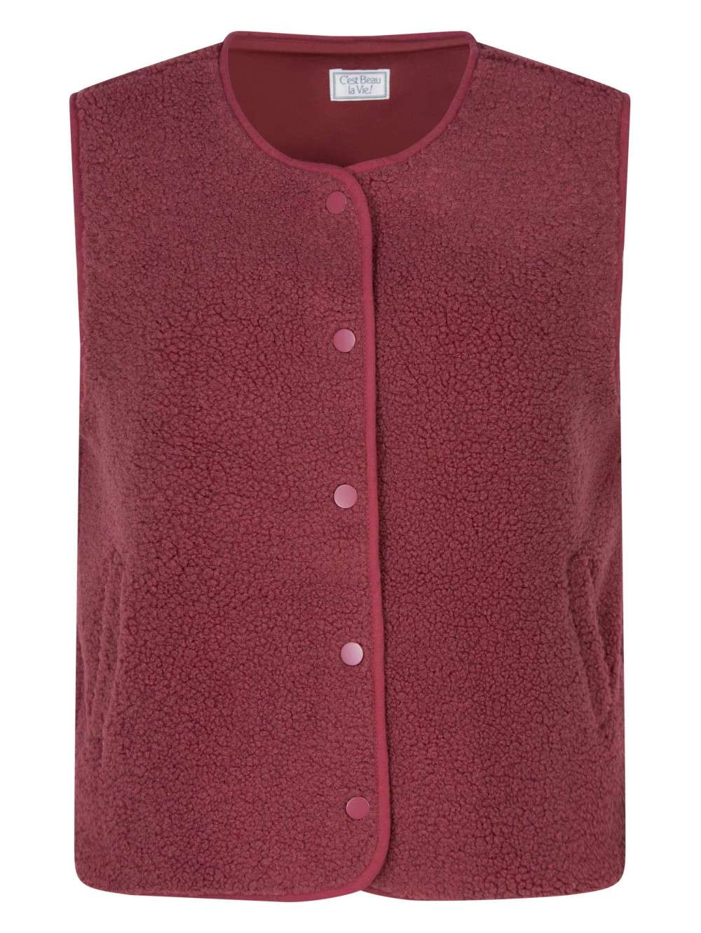 Pull sans manches col rond rose fluo femme | La Halle