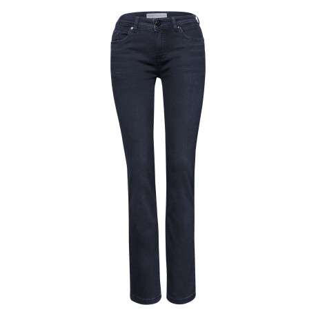 Jean en coton indigo pourvu d'une coupe skinny et de passants pour la ceinture