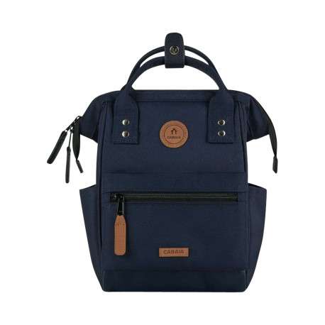 Sac à dos XS Reykjavik marine uni avec détails marrons et fermeture zippée - Image 2