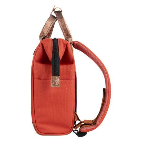 Sac à dos XS Bogota brique uni avec fermeture zippée et des anses marron - Image 4