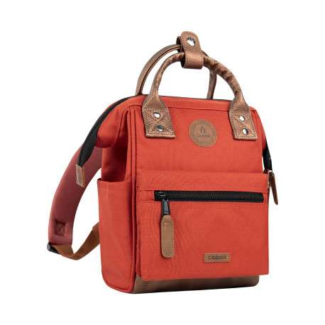 Sac à dos XS Bogota brique uni avec fermeture zippée et des anses marron - Image 5