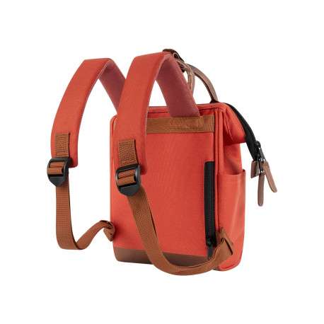 Sac à dos XS Bogota brique uni avec fermeture zippée et des anses marron - Image 8