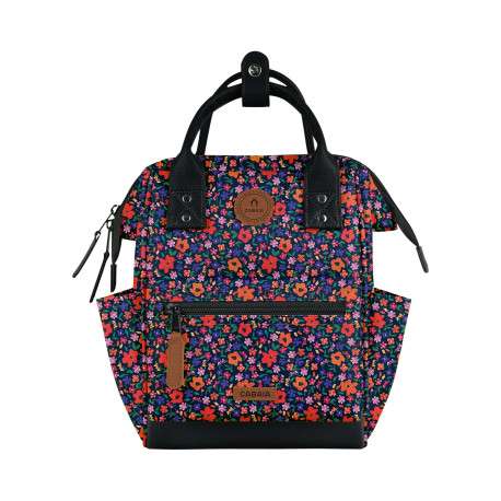 Sac à dos XS Maupiti multicolore avec motif floral imprimé et anses noires - Image 2