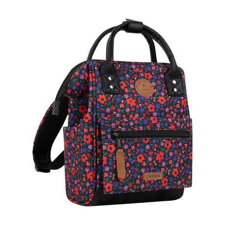 Sac à dos XS Maupiti multicolore avec motif floral imprimé et anses noires - Image 6