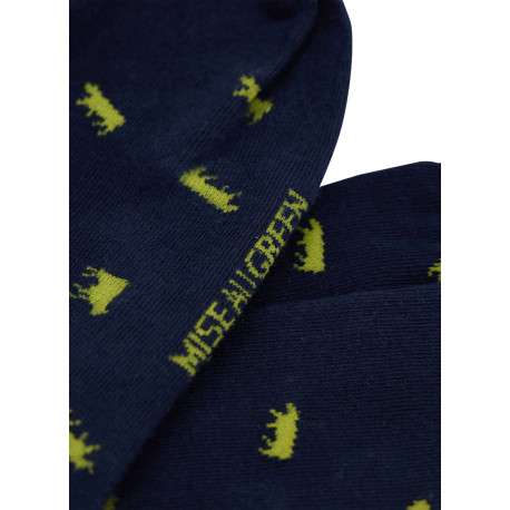 Chaussettes en coton biologique marine pourvues d'une coupe mi-haute - Image 2