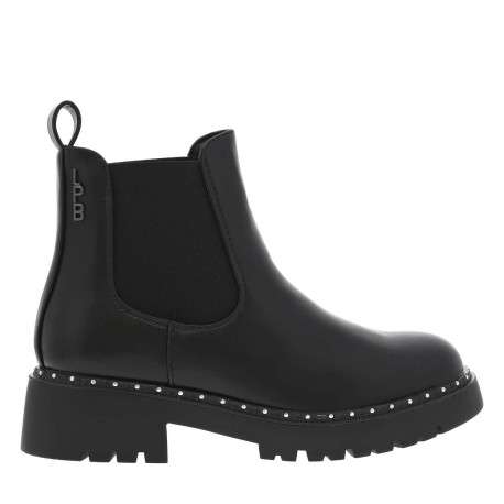 Boots noires pourvues de soufflets élastiqués et de clous sur la semelle - Image 2