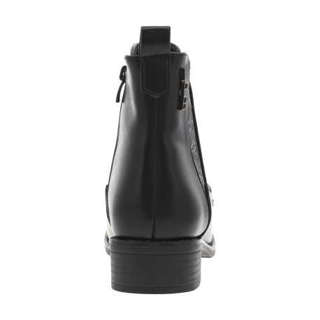 Boots noires pourvue d'une fermeture zippée et du bijou de la marque - Image 6