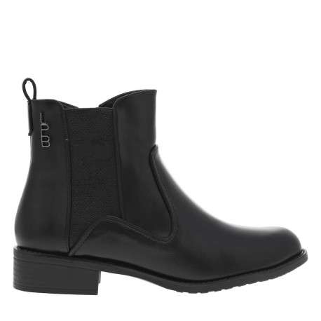 Boots noires pourvue d'une fermeture zippée et du bijou de la marque - Image 2