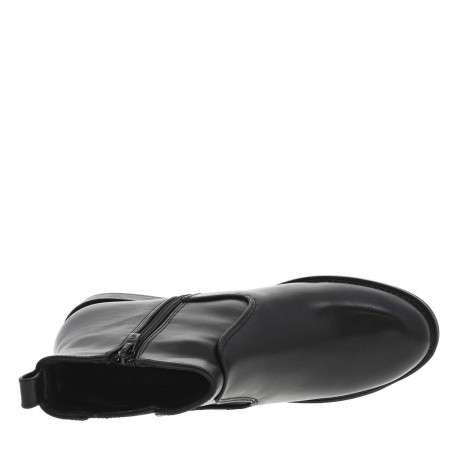 Boots noires pourvue d'une fermeture zippée et du bijou de la marque - Image 4