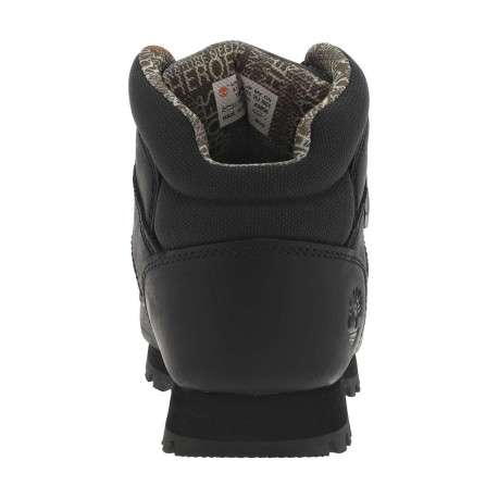 Bottines en cuir noires avec un talon plat et des lacets ronds - Image 7