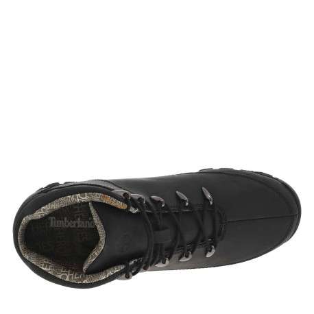 Bottines en cuir noires avec un talon plat et des lacets ronds - Image 5
