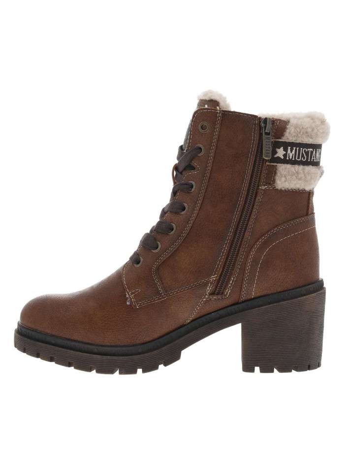 Bottines cognac à talon...