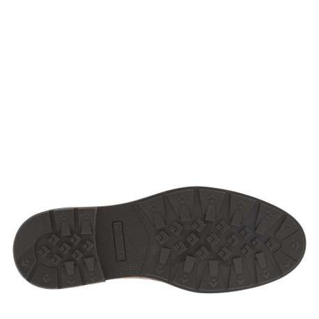 Bottines en cuir brunes à talon décroché bas avec des lacets ronds - Image 6