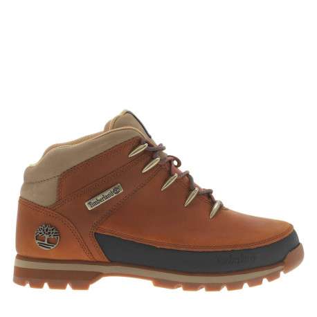 Bottines en cuir brunes à talon plat avec des lacets ronds tressés - Image 2