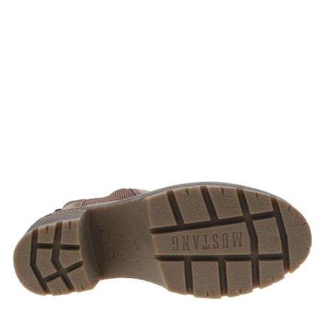 Boots taupe à talon décroché moyen avec un zip et un soufflet élastiqué - Image 5