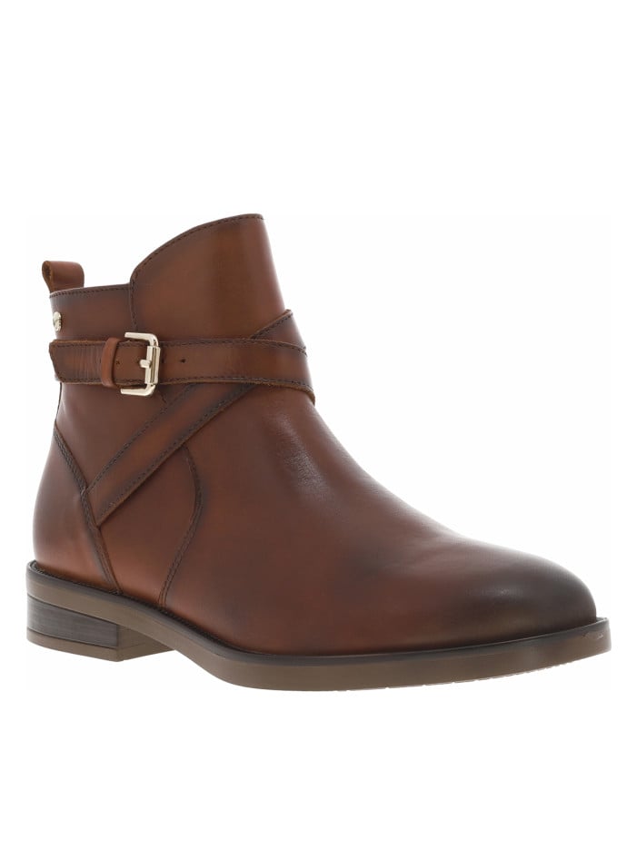 Boots en cuir bordeaux à...