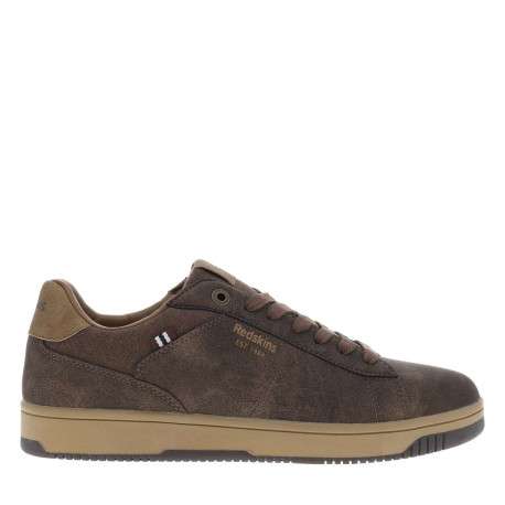 Tennis marron à talon plat avec des lacets et nom de la marque en relief - Image 2