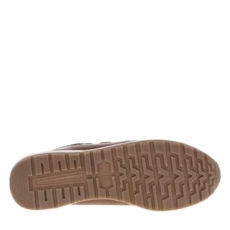 Baskets running cognac à talon plat avec des lacets et logo cousu - Image 5