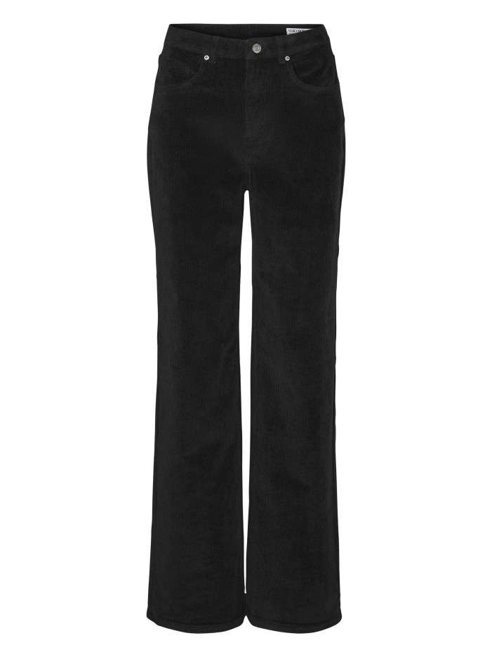 Pantalon en coton noir avec...