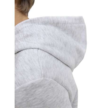 Sweat blanc imprimé avec un col à capuche et une coupe droite - Image 7