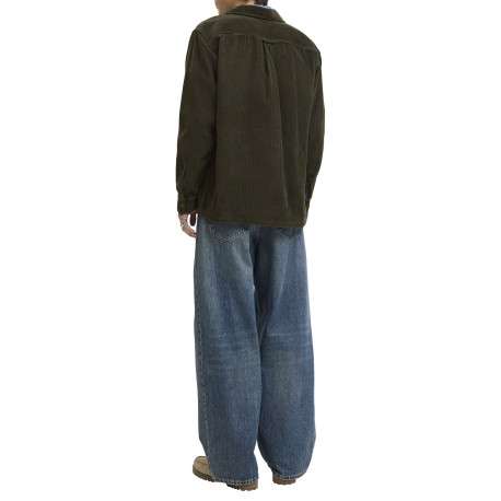Chemise en coton kaki en velours côtelé avec une coupe droite - Image 4