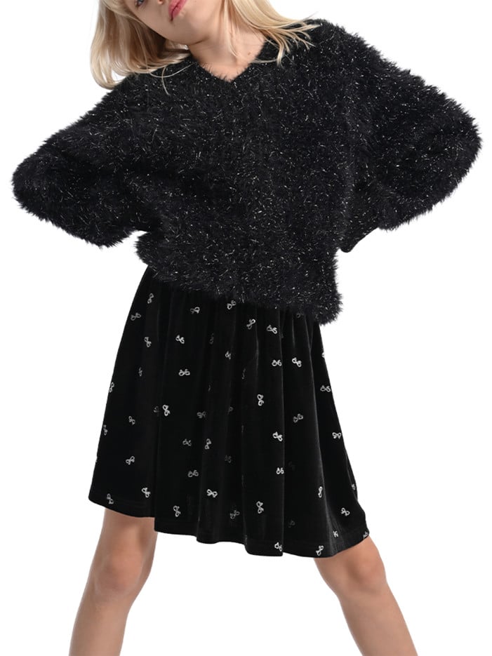 Jupe courte noire unie en...