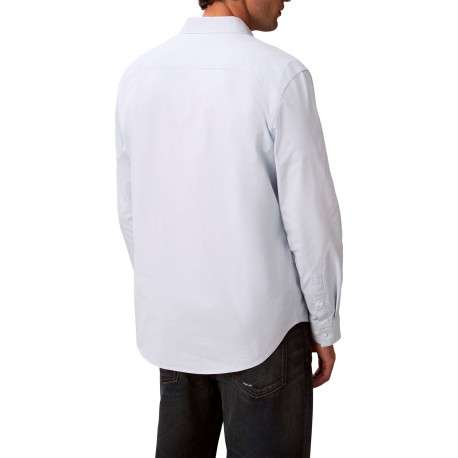 Chemise en coton ciel unie avec une coupe droite et un col à rabats - Image 2
