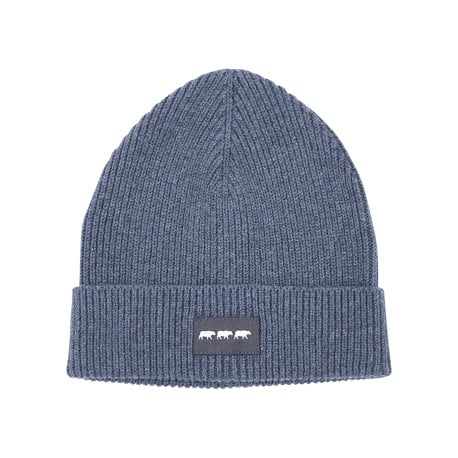 Bonnet anthracite en coton et cachemire avec revêtement en maille tricotée