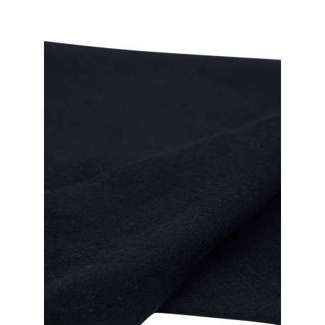 Echarpe noir en maille fine avec des franges sur les bords - Image 3