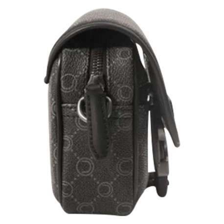 Sac à bandoulière anthracite orné d'un motif monogramme contrasté - Image 6