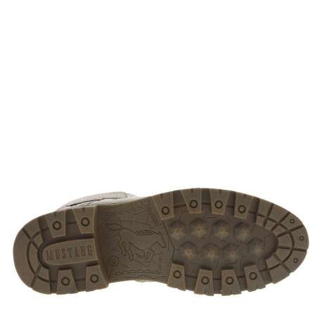Bottines écrues à talon décroché bas avec des lacets et un zip latéral - Image 5