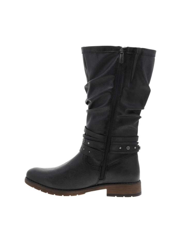 Bottes bleu marine à talon...