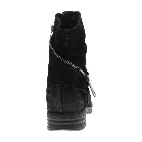 Bottes noires à talon décroché bas ornées d'une fermeture éclair décorative - Image 4