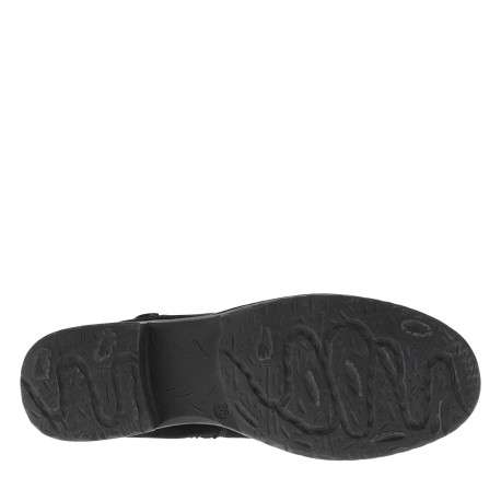 Bottes noires à talon décroché bas ornées d'une fermeture éclair décorative - Image 6