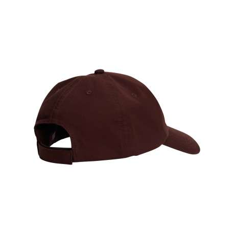 Casquette en coton biologique brune unie avec un logo brodé à l’avant - Image 2