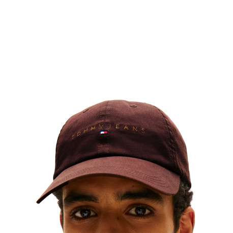 Casquette en coton biologique brune unie avec un logo brodé à l’avant - Image 4