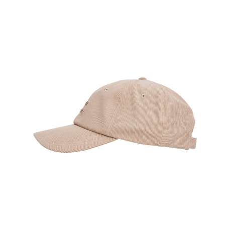 Casquette beige unie avec une fermeture strapback et un bouton supérieur - Image 3