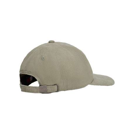 Casquette verte unie avec une fermeture strapback et un bouton supérieur - Image 3