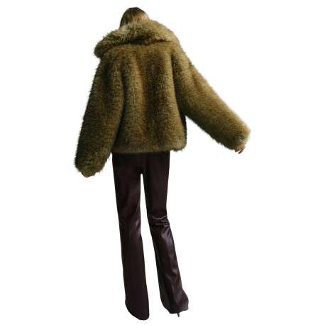 Pantalon Chino prune coupe bootcut pourvu d'une fermeture à crochets - Image 3