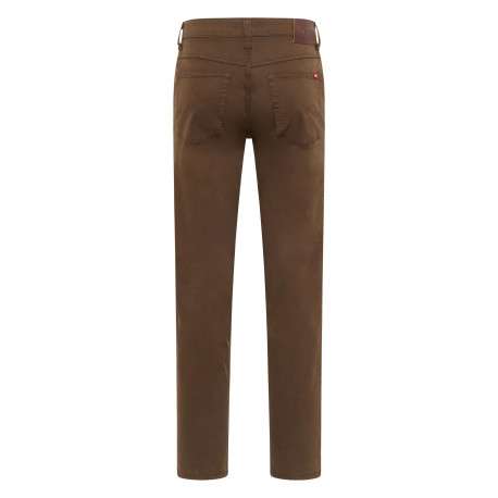 Jean Tramper Straight en coton marron uni avec une coupe droite - Image 2