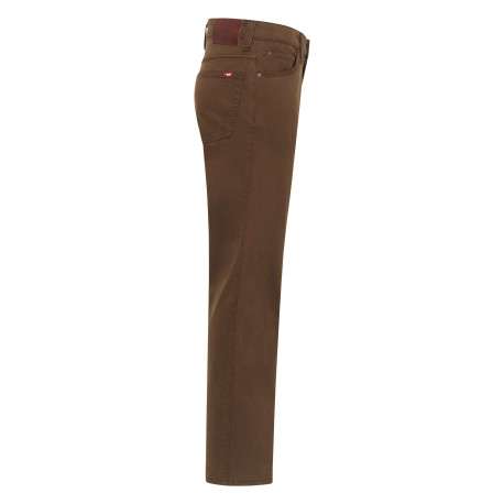 Jean Tramper Straight en coton marron uni avec une coupe droite - Image 3