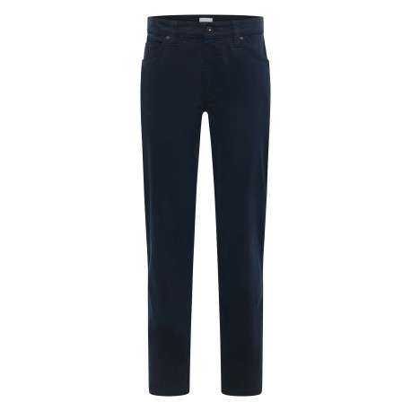 Jean Tramper Straight en coton marine uni avec une coupe droite