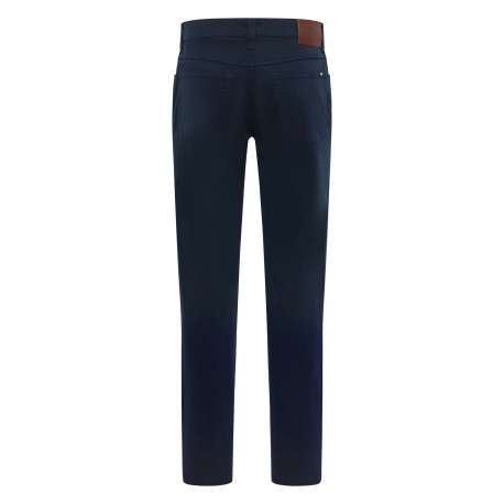 Jean Tramper Straight en coton marine uni avec une coupe droite - Image 2