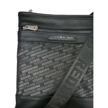Sacoche noire avec des logos imprimés et une fermeture zippée - Image 2