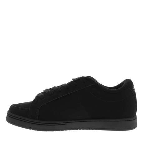 Baskets skate noires à talon plat à lacets tressés avec une languette épaisse