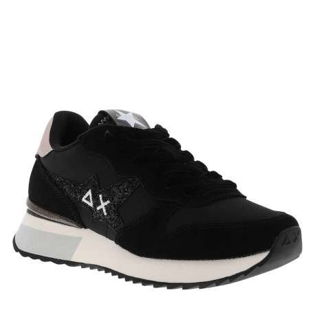 Baskets running noires à talon plat avec un patch de la marque sur la languette - Image 3