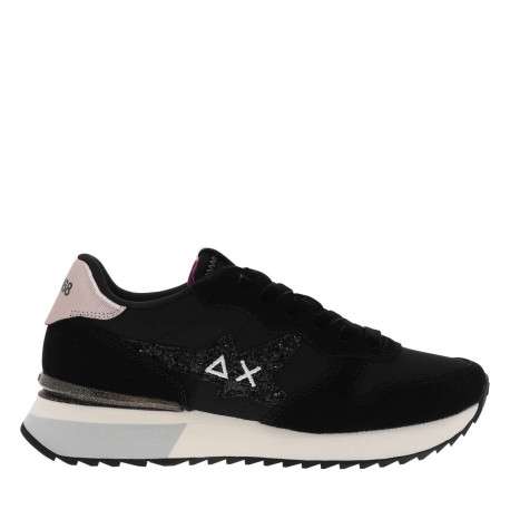Baskets running noires à talon plat avec un patch de la marque sur la languette - Image 2
