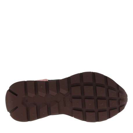 Baskets noires en cuir à talon plat avec des lacets et logo brodé écru - Image 5
